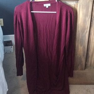 Burgundy cardigan